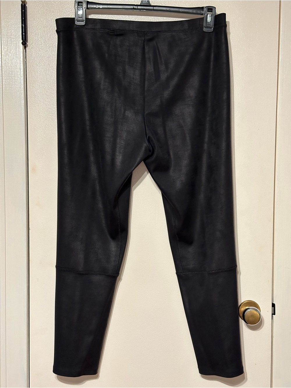 Women’s Black Faux Leather Pants - Picture 4 of 5